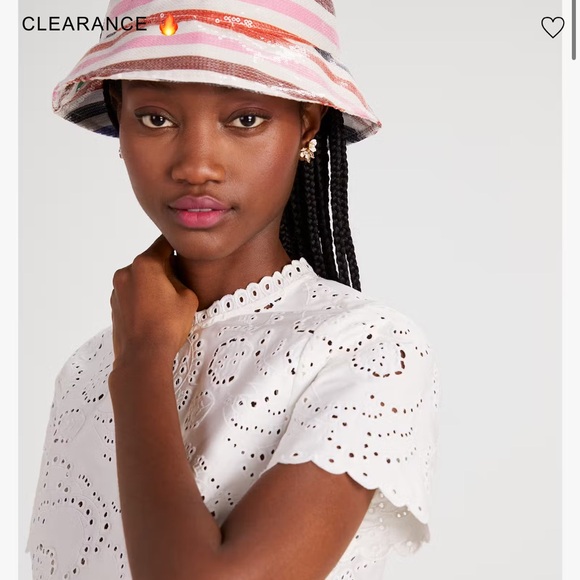 Kate Spade Floral Embroidered Cutwork Top, 8 - Picture 9 of 14